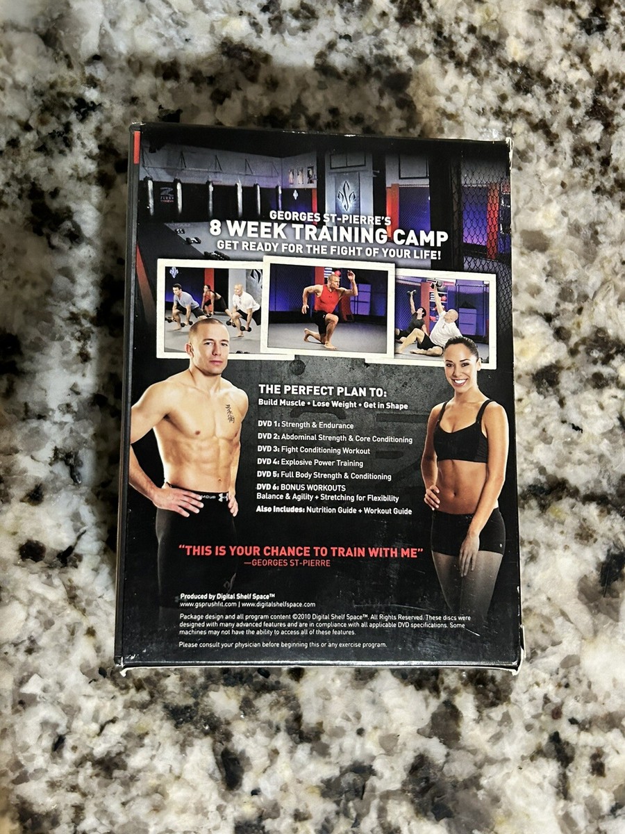 6 Georges Pierre RUSHFIT workout fitness DVD lot fight