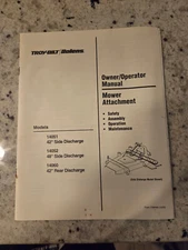 Troy Bilt Mower Attachment 14051 /14052/14060 Owners/ Operator Manual