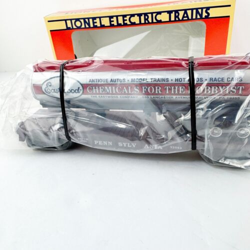 Lionel 6-52083 Vintage Eastwood Chemicals Tanker con auto piatta come nuova mai usata NUOVO - Foto 4 di 14