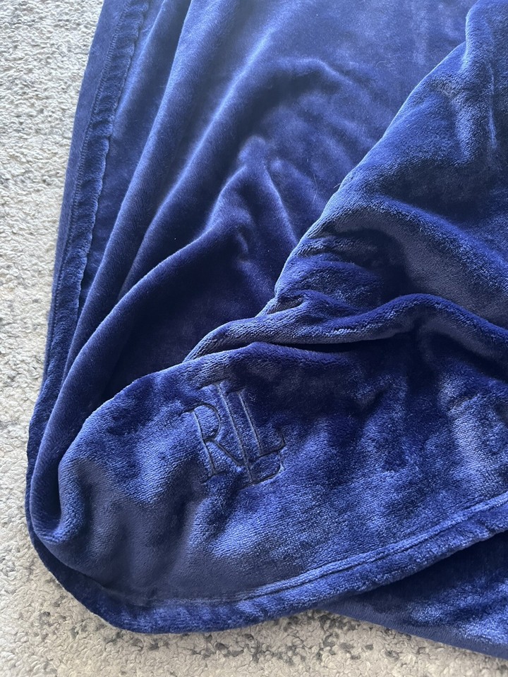 Lauren Ralph Lauren Throw Microfiber Blanket Micromink Rl Logo King