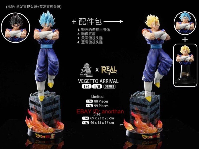 Yav May X REAL Studio Dragon Ball Z Vegetto Arrival 1/4 LED Resin