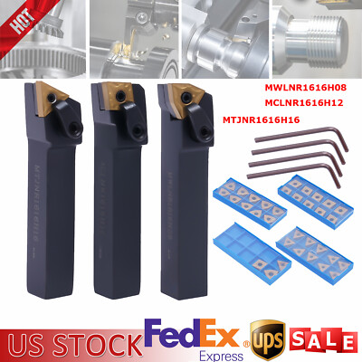 33 Pcs Lathe Indexable Carbide Insert Turning Tooling Bit Holder Set Tool New