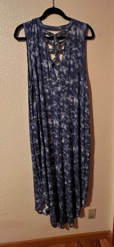 NWT LIVI Lane Bryant Blue SZ 18/20 SHORT SLEEVE ACTIVE WEAR MAXI DRESS MSRP $89 - Picture 13 of 14