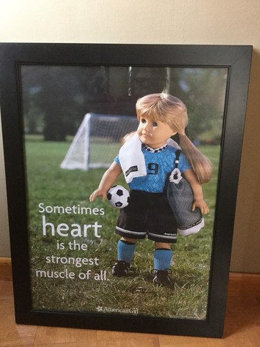 American Girl Soccer "Sometimes Heart Is The Strongest Muscle" Framed Picture - Picture 3 of 12