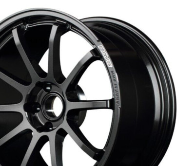 RAYS Gram Lights 57NR 18X9.5 +22 5x114.3 Glass Black Wheel