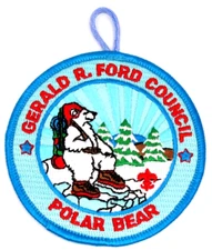 MINT Polar Bear Award Gerald R. Ford Council Patch Michigan MI Boy Scouts BSA