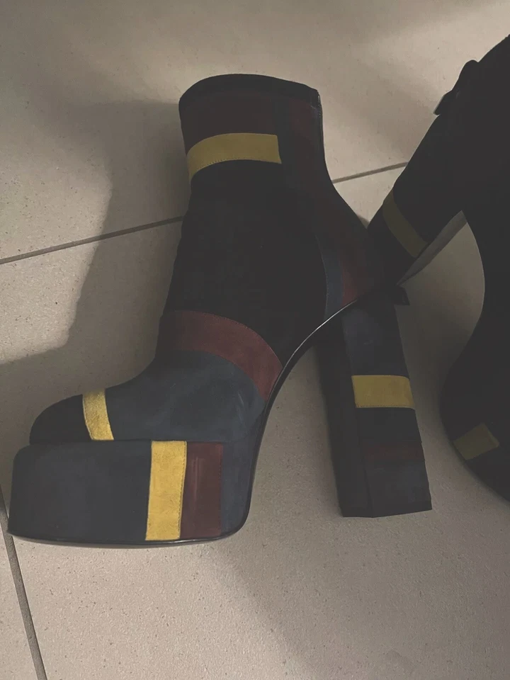 Pierre Hardy para mujer talla 38 EE. UU. 8. Botines de cuero negro hechos a mano en Italia, Foto 4 de 4