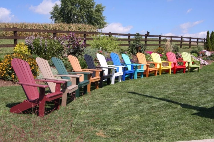 A&L Furniture Poly Fanback Adirondack Chair - Thumbnail 2