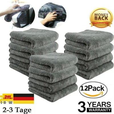 4-12Pack Auto 1200GSM Mikrofasertuch Poliertuch Trockentuch Microfaser 40x40cm - Bild 1 von 4