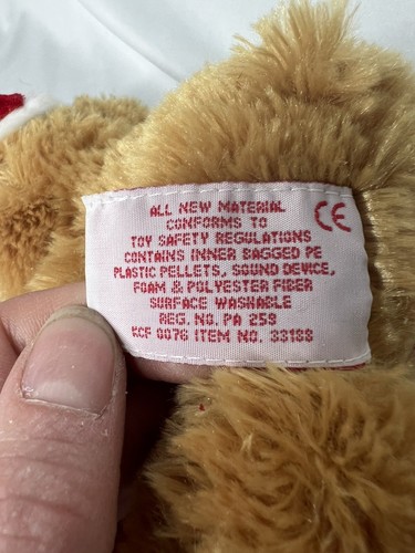Russ Berrie Christmas Penguin And Bear Stocking 6" Plush Plays "Jingle Bells" - Picture 20 of 20