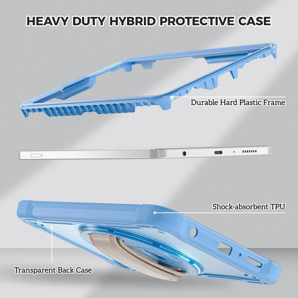 Shockproof Case for Samsung Galaxy Tab A9 8.7" 2023 Heavy Duty w/ Strap / Stand - Image 3 of 4