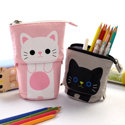 Pencil Cute Case Pen Box  Pouch Stationery School Cartoon Purse Zipper Kids Girl