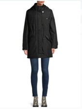 Nwt Women's Water-resistant Hooded Parka (black, Green, Blue) S, M