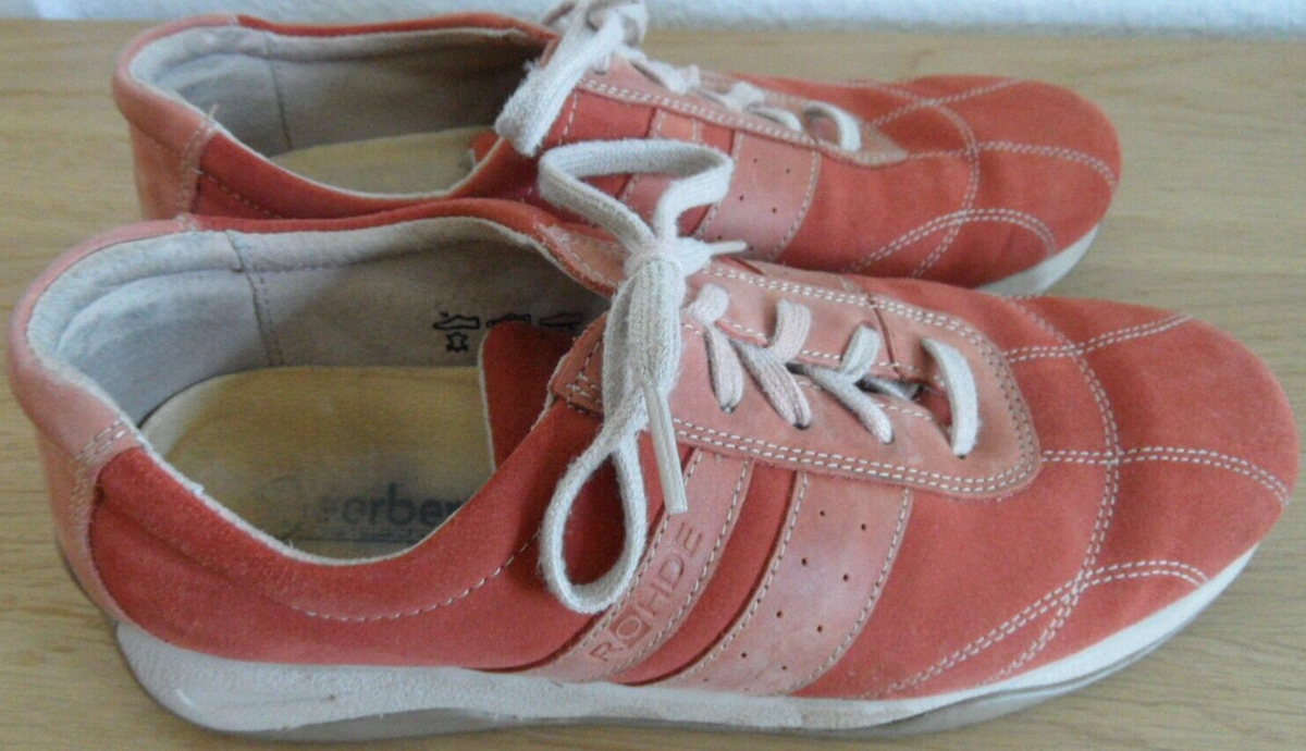 DEERBERG/ROHDE-Schuhe, 40, orange, Leder WIE NEU!