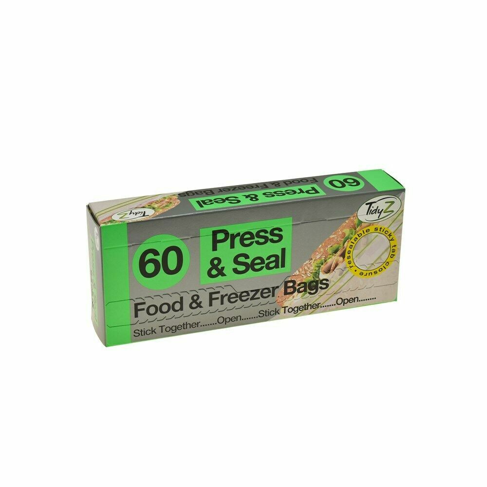 press & seal food & freezer bags