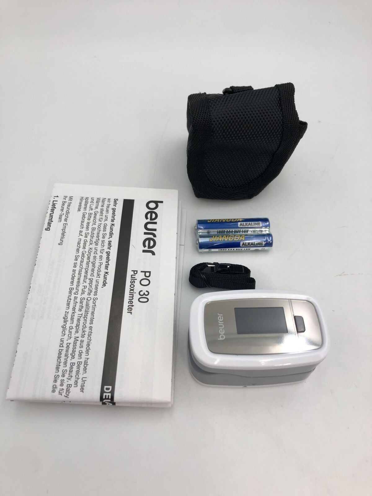 Oxímetro de pulso Beurer PO 30, medición de sembración de oxígeno (SpO2)