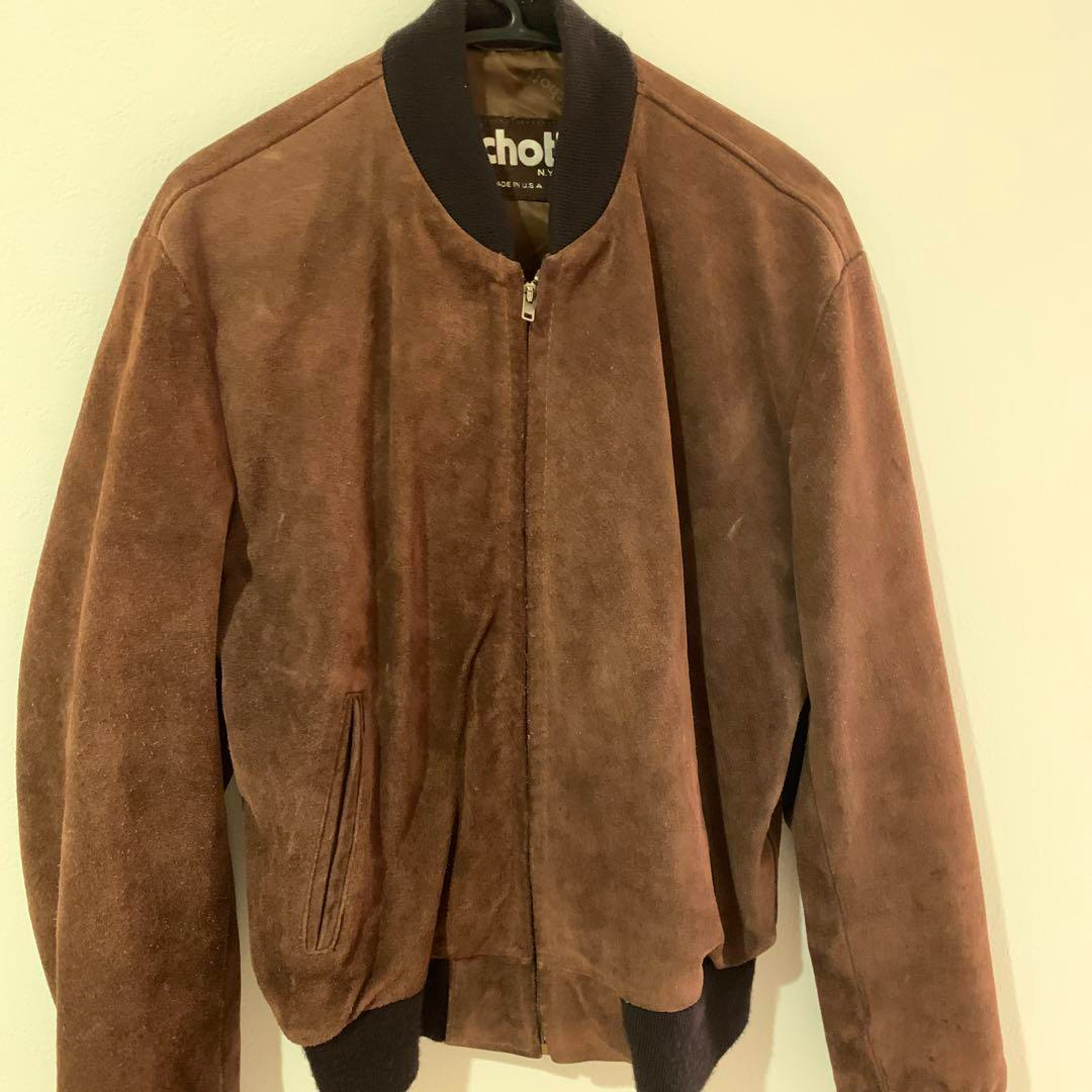 ム*ン様 vintage schott suede leather tracke VTG 70s Schott Western Roughout Suede Leather Fringe Jacket