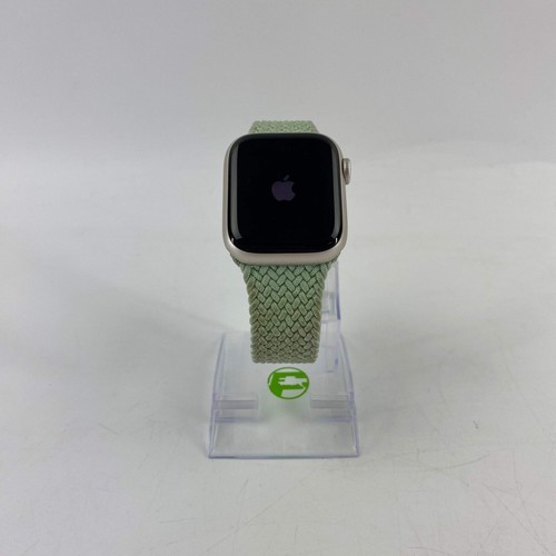 GPS Only Apple Watch Series 8 41MM Starlight Aluminum Aquamarine Braided A2770