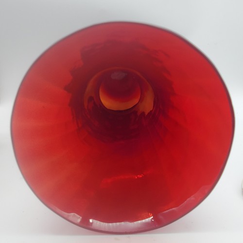 Filipe/Felipe Derflingher Handblown Caged Bubble Vase Recycled Glass Ruby Red - Picture 5 of 14