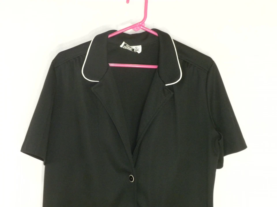 Chaqueta Blazer Cricket Lane Mujer 18 Negra 2 Botones Manga Corta Bolsillos De Colección Foto 2 de 4