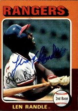Lenny Randle Texas Rangers 1975 O-Pee-Chee #259 Autographed Signed Baseball Card