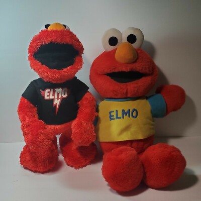 Two Elmos Sesame Street Lets Rock Elmo Talks Sings Dancing Tested Work