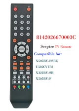 SCEPTRE TV Remote 8142026670003C for X505BV-FSRC U505CVUM  X322BV-SR X505BV-F