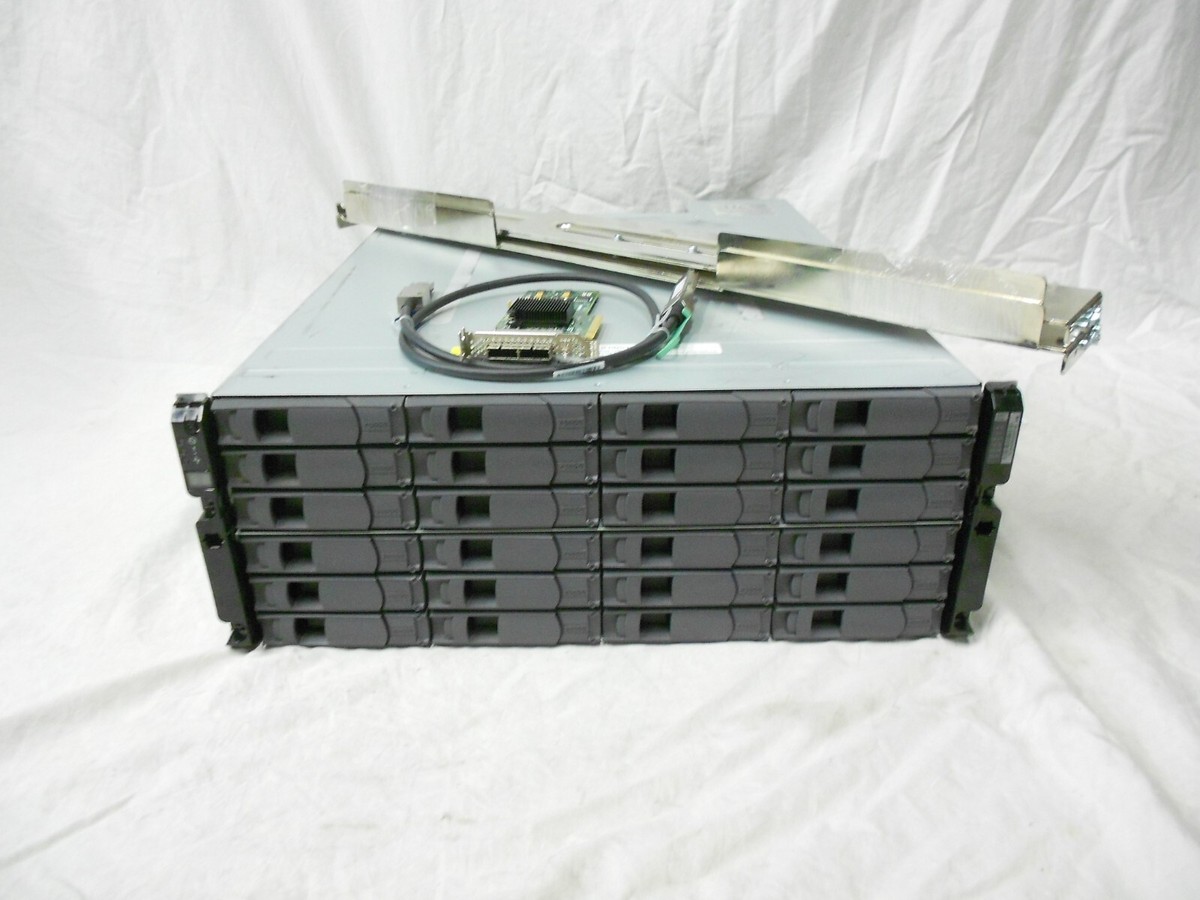 「PC棚卸専用」NetApp DS4246 24ベイシェルフ SASのみ NetApp DS4246 Disk Array Shelf W/ 24x SAS SATA Trays 2x IOM6