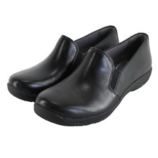 Dansko Nora Loafers Womens Size 38 US 7.5-8 Black Leather Slip On Clog Shoes