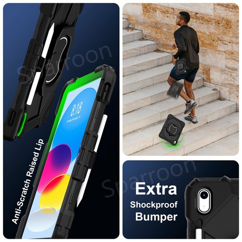 iPad A16 11th Generation 11" 2025 Tablet Case Cover with Rotating Stand & Strap - Afbeelding 26 van 142
