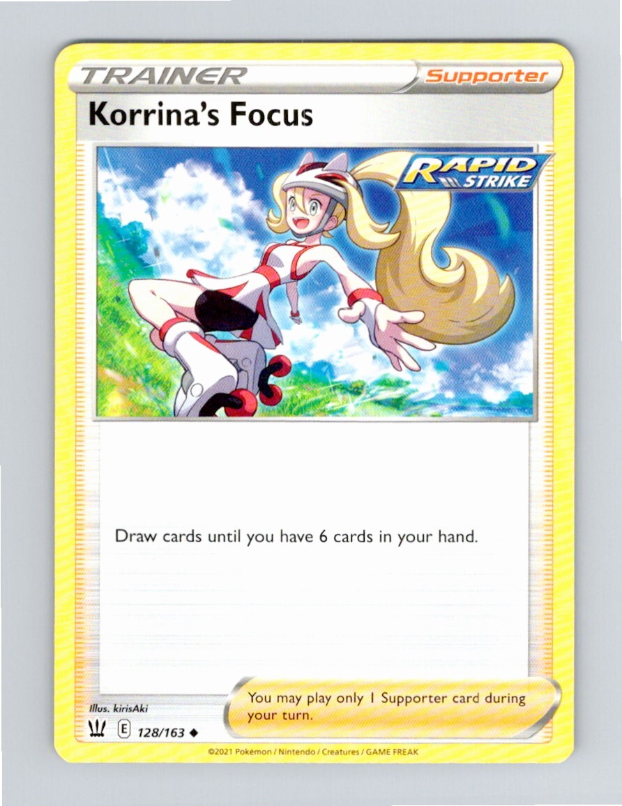 Pokemon TCG - Korrina's Focus 128/163 Battle Styles Prize Pack