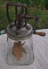 Vintage 1940s SCC Clear Glass Butter Churn / ...