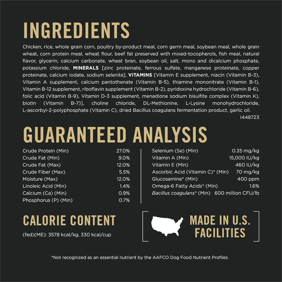 Comida para perros Purina Pro Plan control de peso, mezcla rallada pollo y arroz, 34 lb Foto 2 de 4