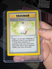 Pokemon Trader 77/102 Shadowless Base Set Rare Pokemon Card Vintage WOTC