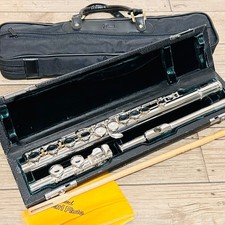 Pearl Flute Silver Plated E-Mechanism Workshop Maintained with Case Japan