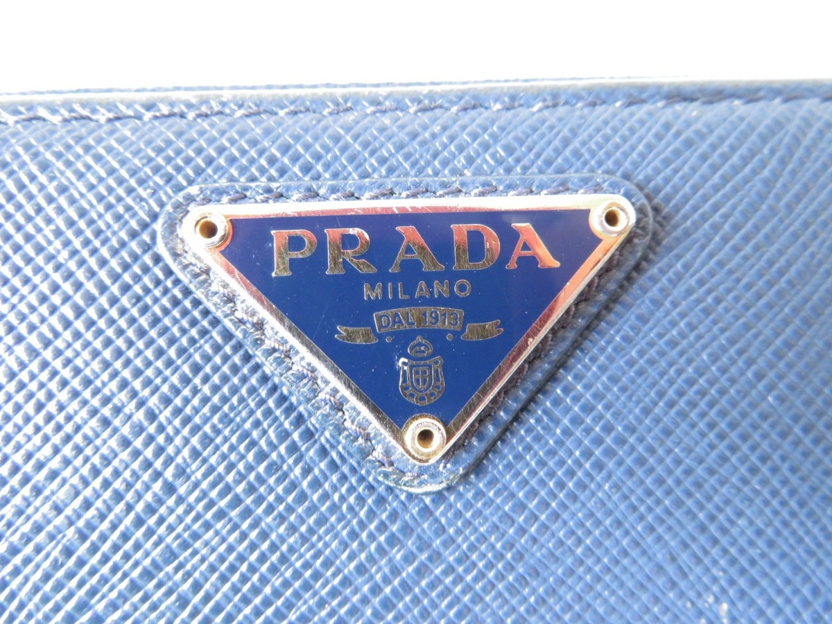 Authentic PRADA Saffiano Leather Round Zip Long Wallet I#46052 | eBay