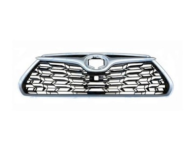 GITTER GRILL VORNE FÜR TOYOTA HIGHLANDER AB 2019 SCHWARZ M/SILBERRAHMEN +KAMERA