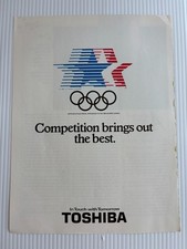 VTG Print Ad Toshiba 1984 Los Angeles Olympics Full Page