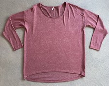 Feinstrickpullover beere meliert Gr. L *neu*