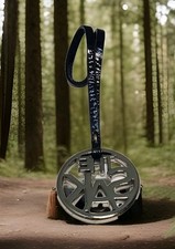 The Sak Blue Replacement Bag Charm Hangtag Silver Tone with Patent Leather