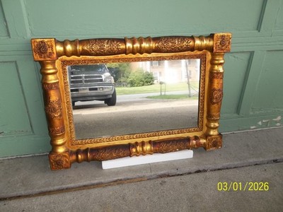 Antique Hand Carved Gold Gilt Federal Wall Mirror - It Looks VERY Old!
