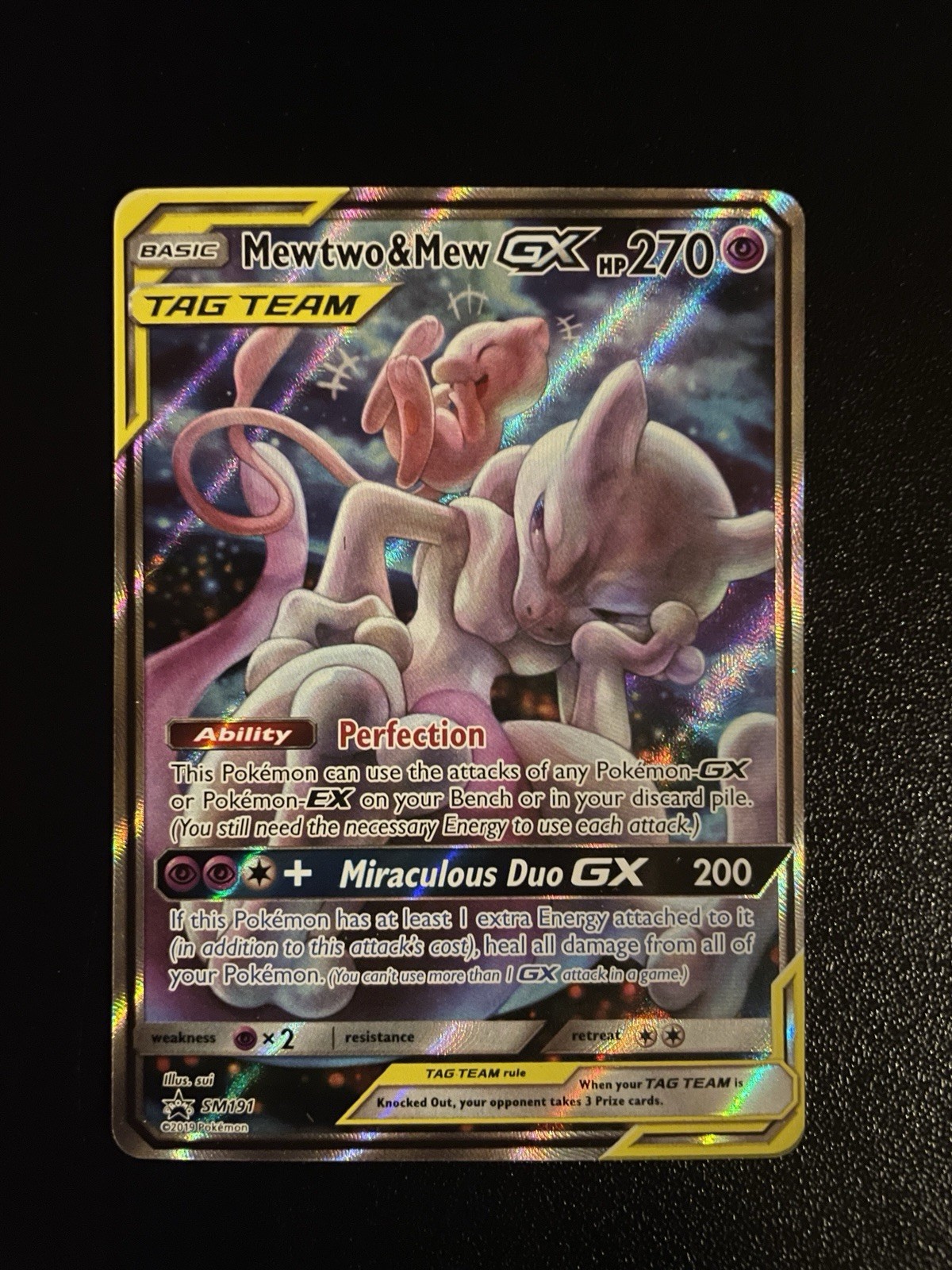 The Pokémon Company Pokémon TCG Mewtwo & Mew GX SM191 TAG TEAM Promo Holo 270HP