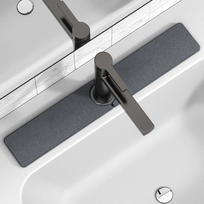 Yinoos 23.6 Inch Stone Faucet Mat for Kitchen Sink Quick Drying Diatomite Tray