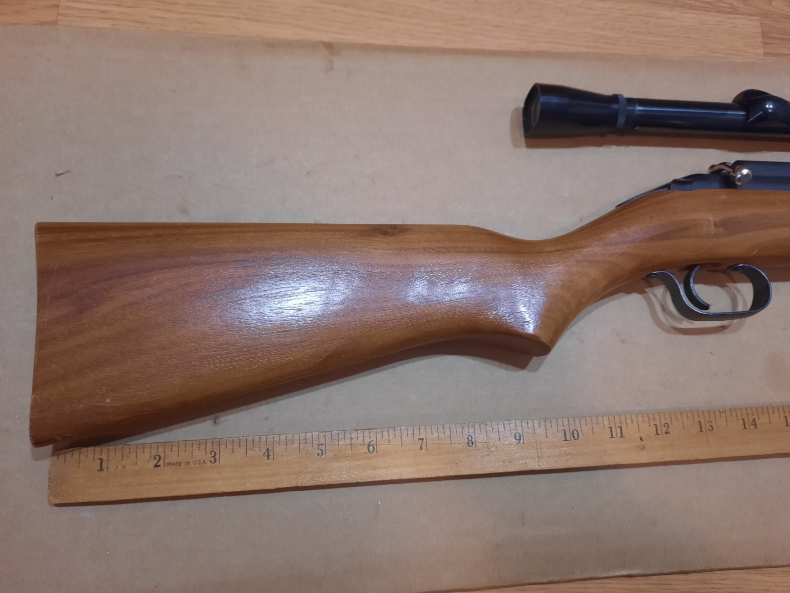 Sheridan C Series  5MM Pellet Gun Wood Stock W/ Scope