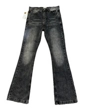 MIJKO creative collection 2018-2028 street wear flare jeans gray NWT Sz M 32x34