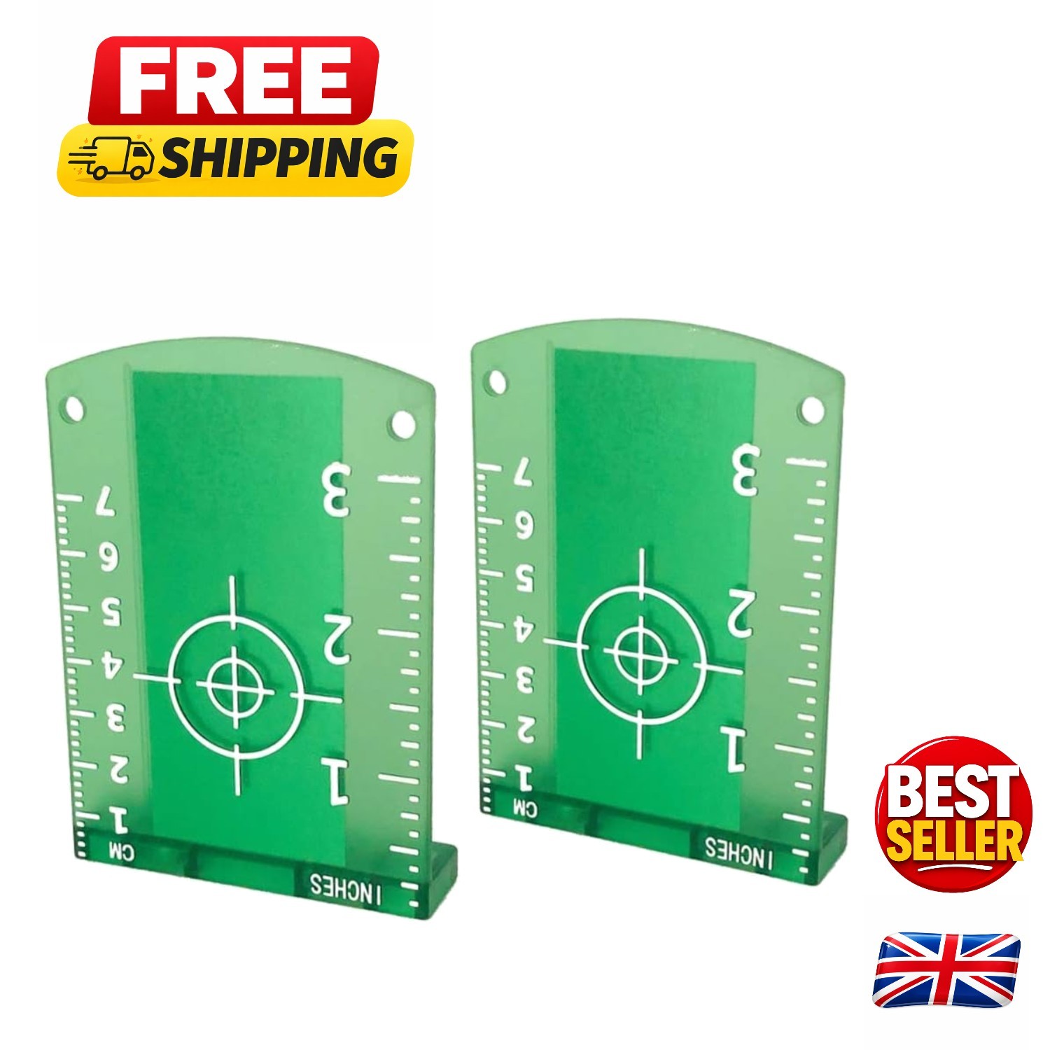 Compact Magnetic Laser Target Cards – 2 Pack for Enhanced Visibility & Accuracy