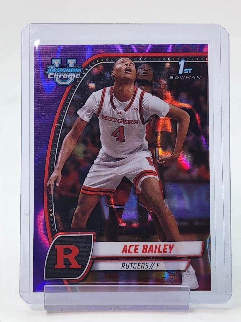 ACE BAILEY 2024-25 BOWMAN CHROME U 1ST PURPLE LAVA REFRACTOR #1 Q0986