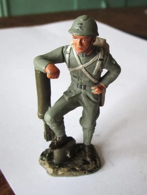 SOLDAT DE PLOMB, MITRAILLEUR ITALIEN , 1918, 70 MM, HACHETTE - Photo 1/3