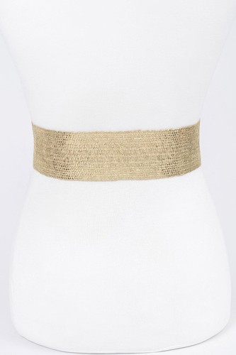Wide Pearl Buckle Elastic Belt - Picture 3 of 8