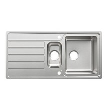 Cooke & Lewis Apollonia 1.5 Bowl Stainless Steel Sink & Drainer 1004mm x 500mm